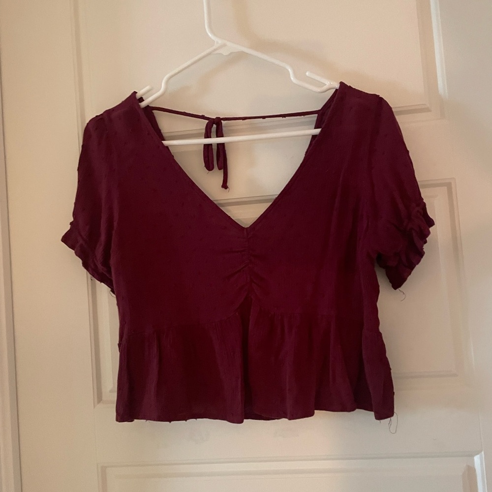 Women's Burgundy Top
